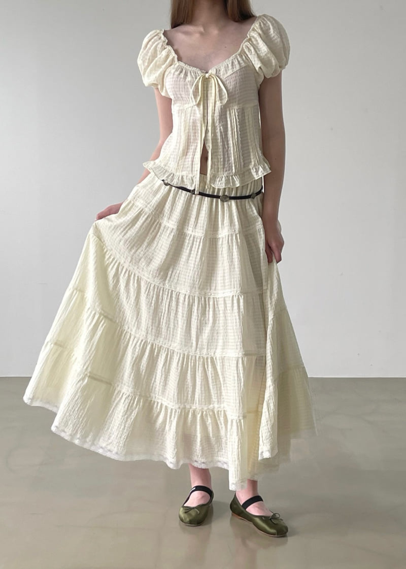 140 Avenue - Korean Women Fashion - #restrostyle - Birkin Shirred Skirt - 10
