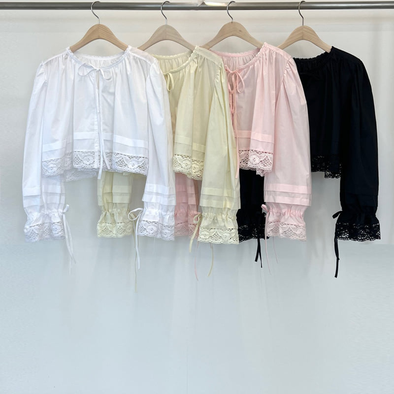 140 Avenue - Korean Women Fashion - #restrostyle - Torsion Combo Blouse