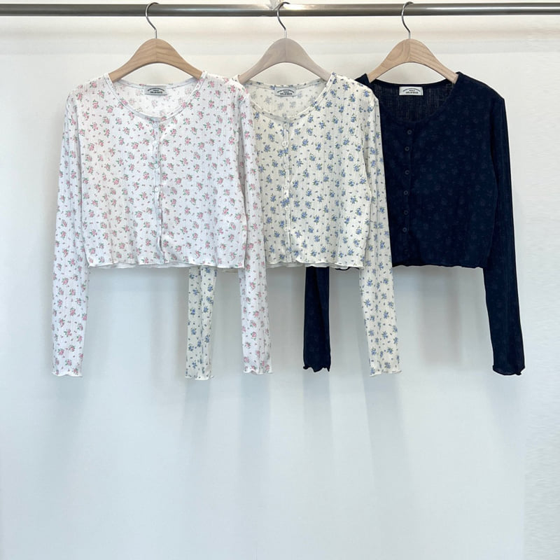 140 Avenue - Korean Women Fashion - #romanticstyle - Floral Cardigan