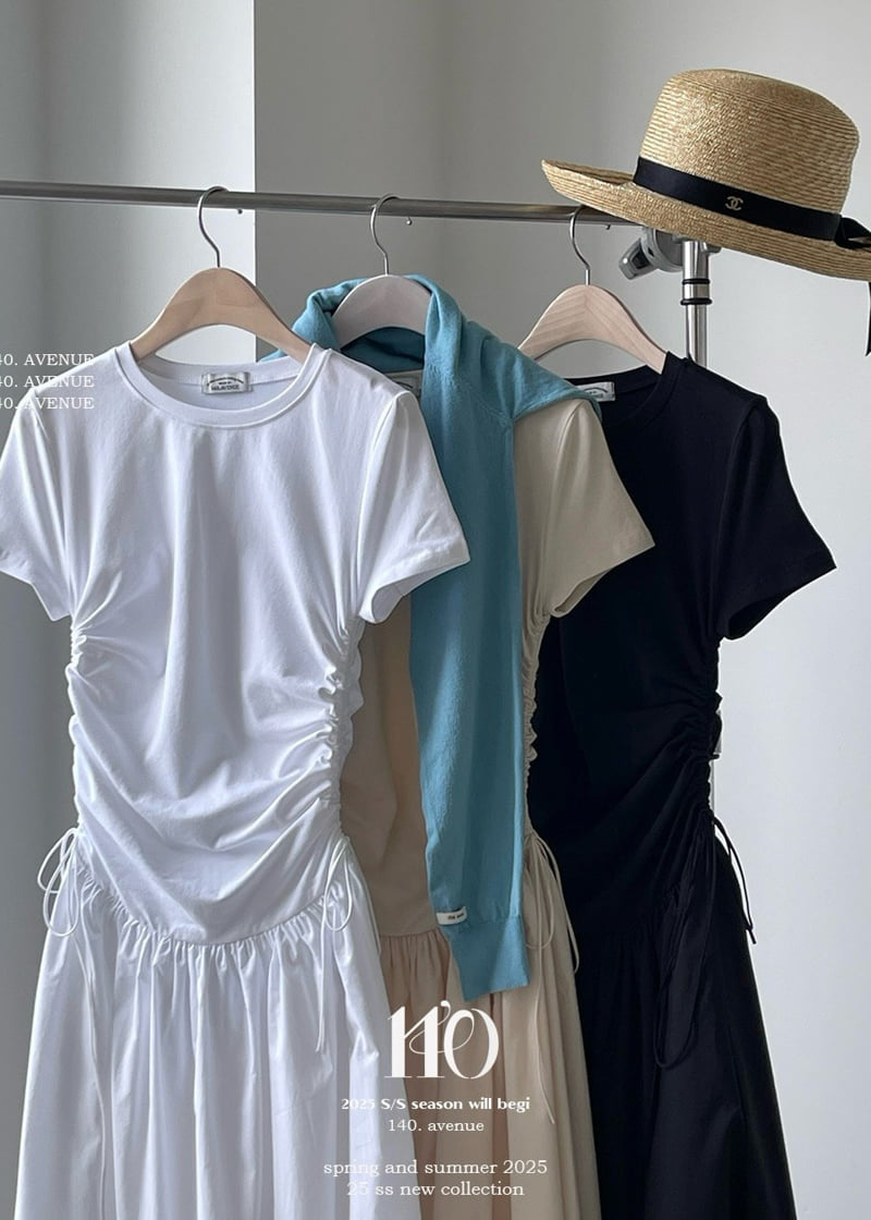 140 Avenue - Korean Women Fashion - #romanticstyle - String Combo One-piece - 5