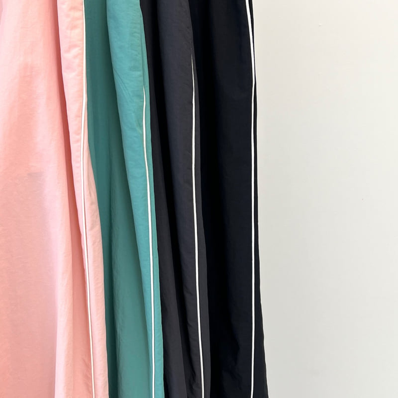 140 Avenue - Korean Women Fashion - #shopsmall - Contrast Piped Pants - 2