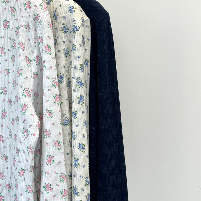 140 Avenue - Korean Women Fashion - #shopsmall - Floral Cardigan - 2