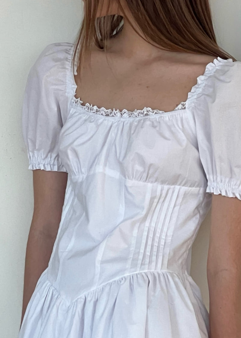 140 Avenue - Korean Women Fashion - #thelittlethings - Lace Smocked One-piece - 8
