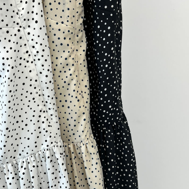 140 Avenue - Korean Women Fashion - #thelittlethings - Polka Dot Strap One-piece - 2