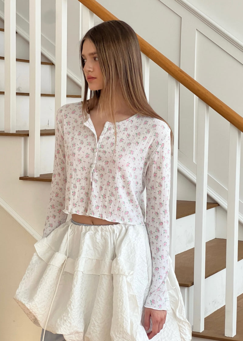 140 Avenue - Korean Women Fashion - #thatsdarling - Floral Cardigan - 4