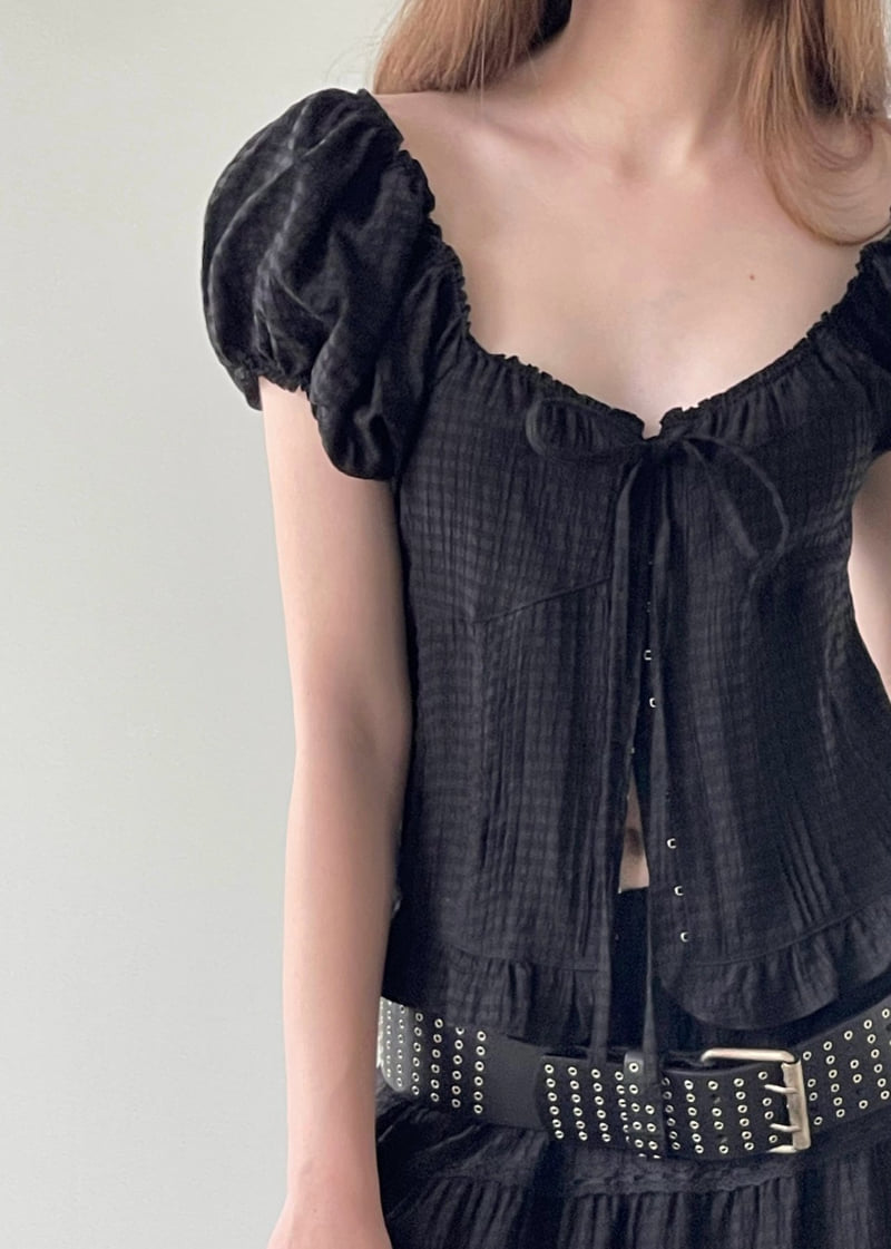 140 Avenue - Korean Women Fashion - #vintageinspired - Birkin Shirred Blouse - 6