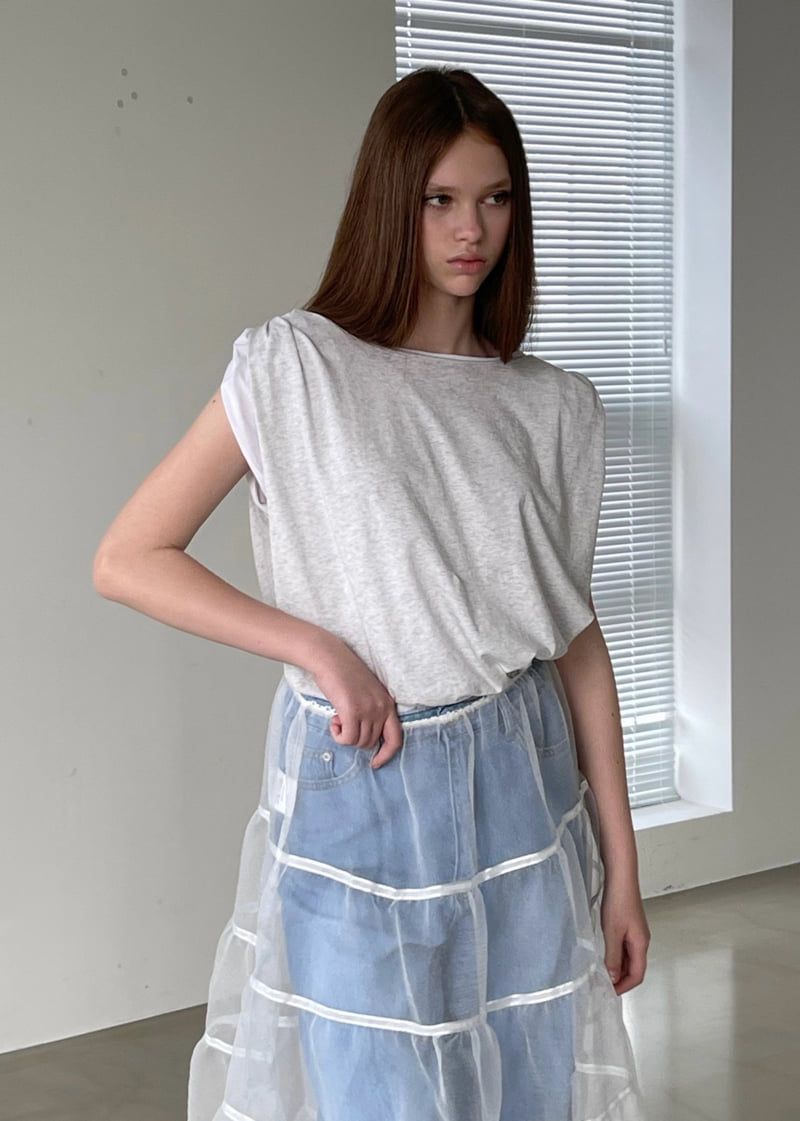140 Avenue - Korean Women Fashion - #vintagekidsstyle - Mesh Tape Tiered Skirt - 11
