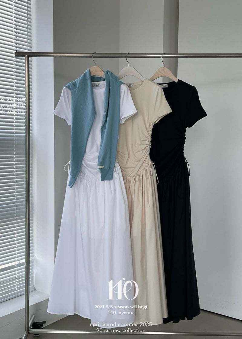 140 Avenue - Korean Women Fashion - #vintagekidsstyle - String Combo One-piece - 2