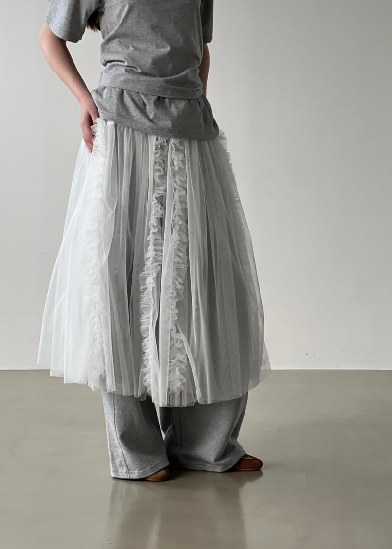 140 Avenue - Korean Women Fashion - #womensfashion - Double Mesh Shirring Skirt - 6