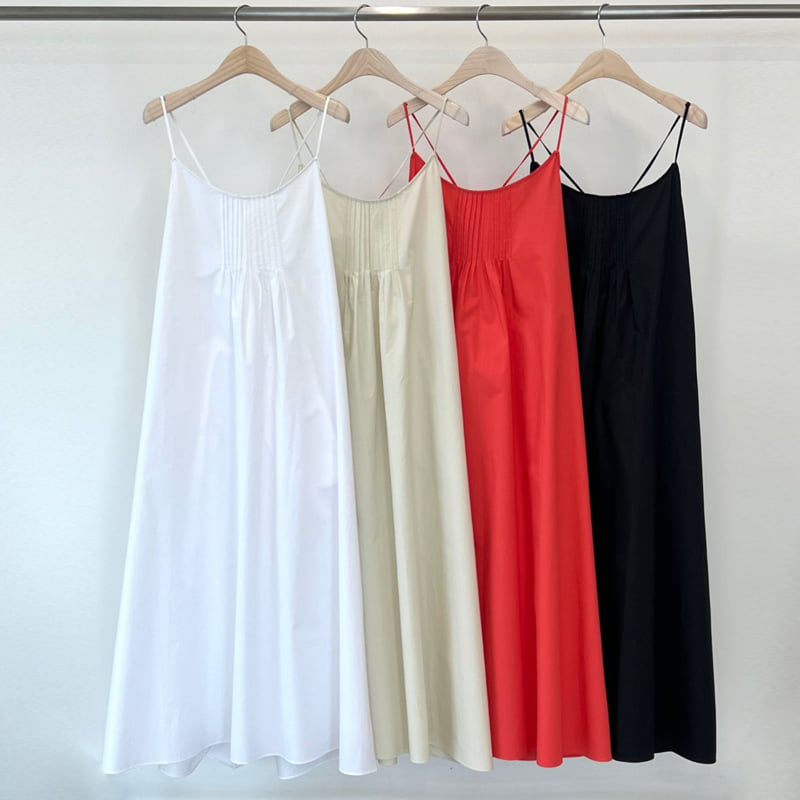 140 Avenue - Korean Women Fashion - #womensfashion - Pin-Tuck String One-piece