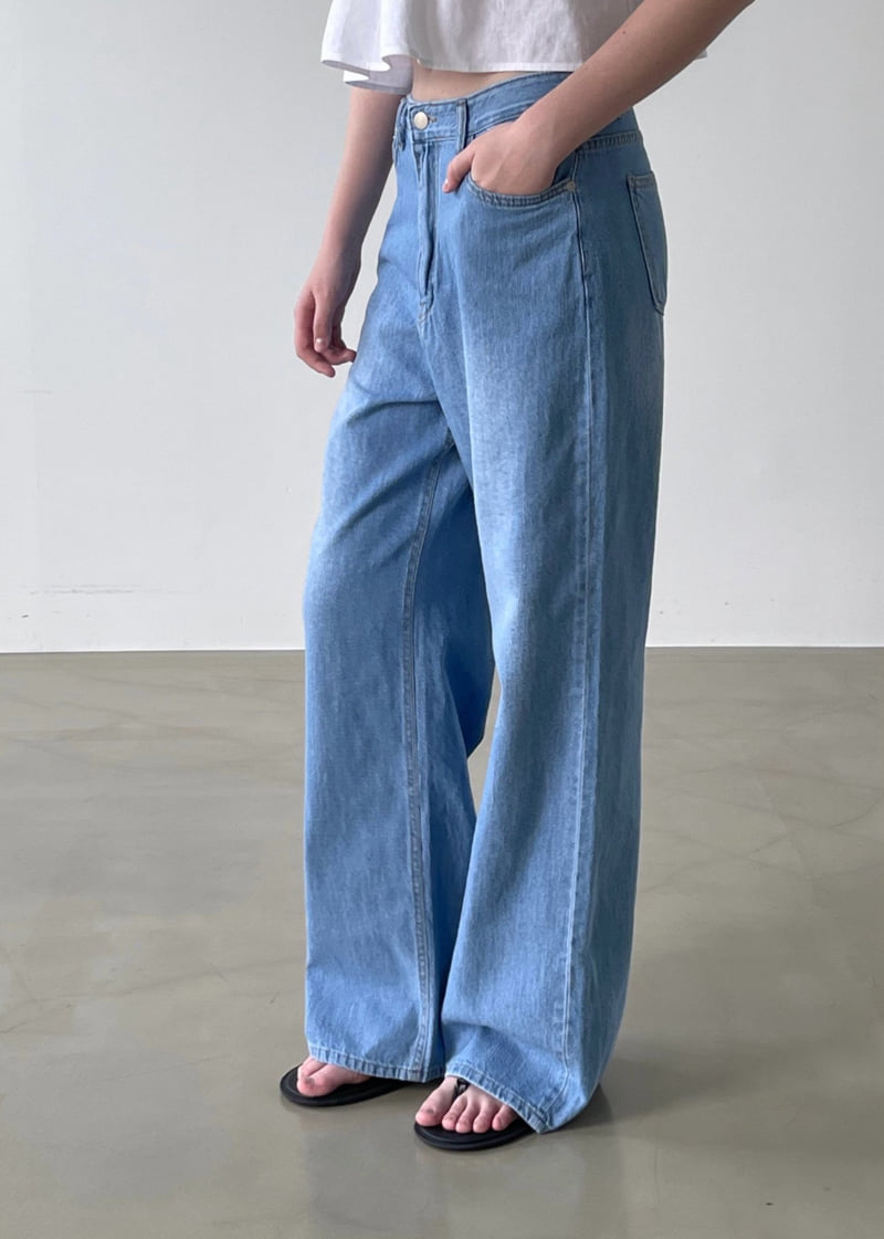 140 Avenue - Korean Women Fashion - #womensfashion - Linen Straight Denim - 12