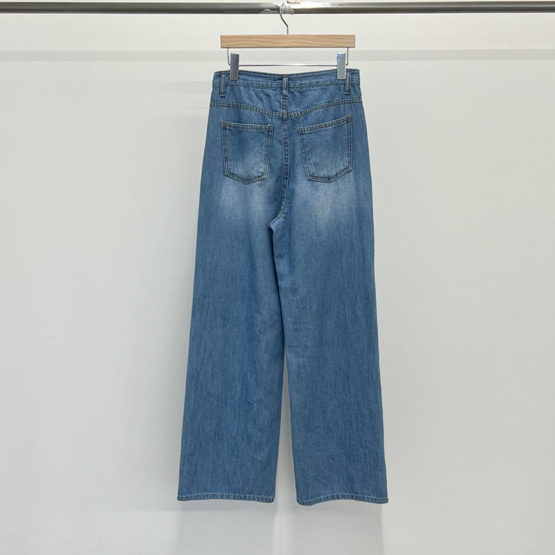 140 Avenue - Korean Women Fashion - #momslook - Linen Straight Denim - 4