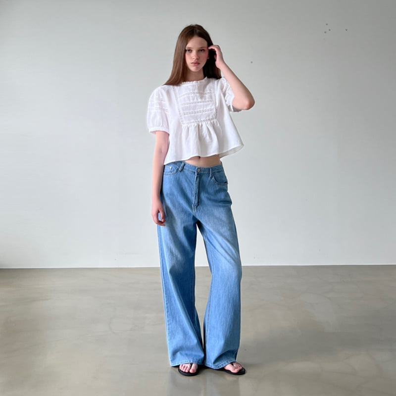 140 Avenue - Korean Women Fashion - #womensfashion - Linen Straight Denim - 8