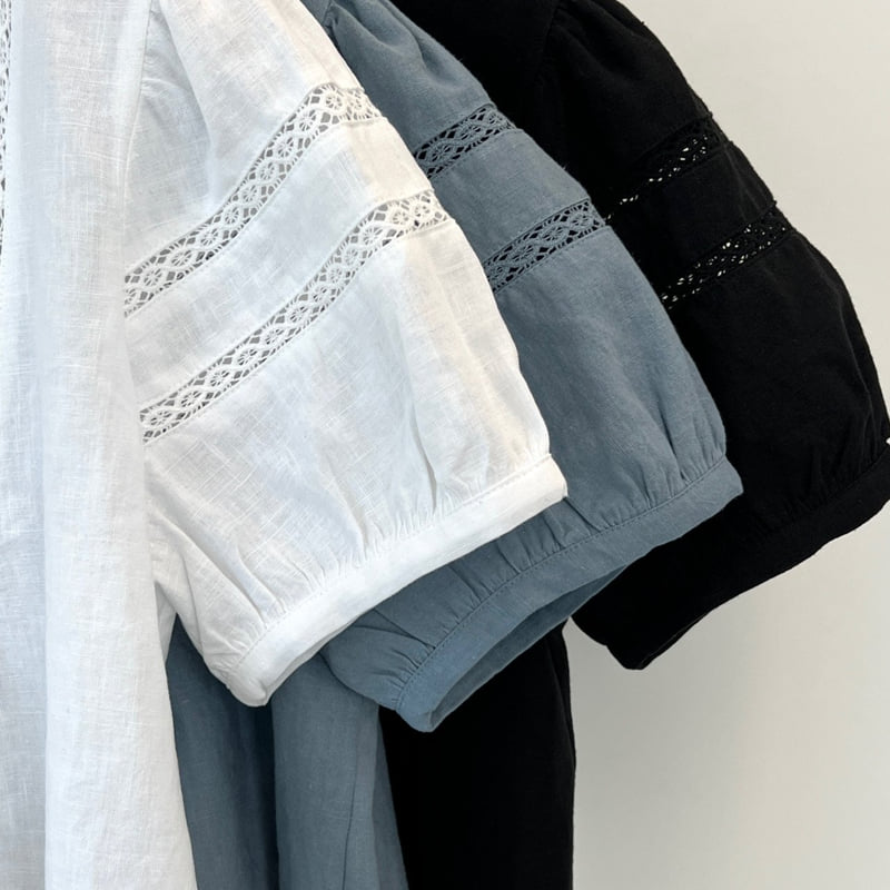 140 Avenue - Korean Women Fashion - #womensfashion - Linen Torsion Blouse - 2