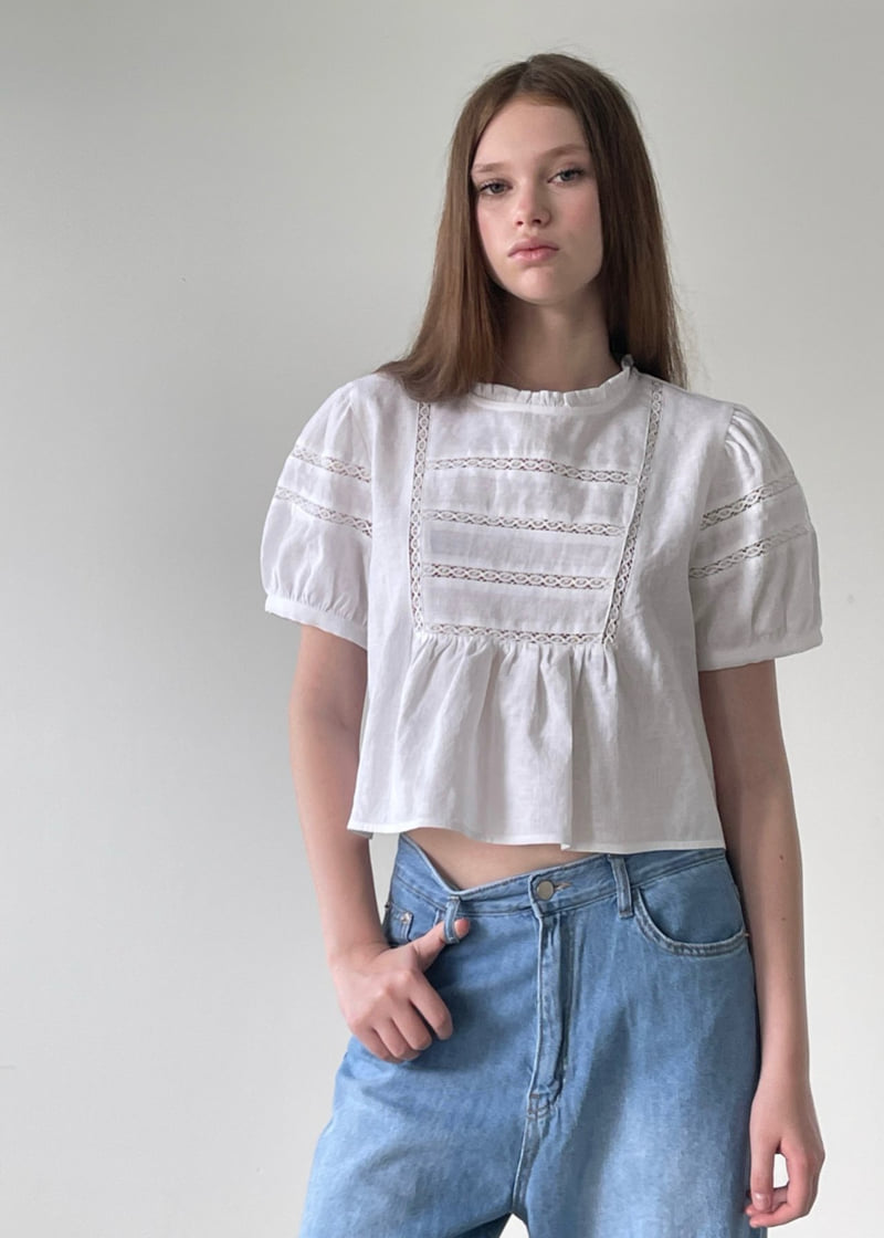 140 Avenue - Korean Women Fashion - #womensfashion - Linen Torsion Blouse - 8