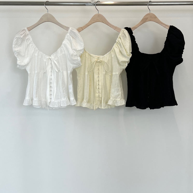 140 Avenue - Korean Women Fashion - #womensfashion - Birkin Shirred Blouse