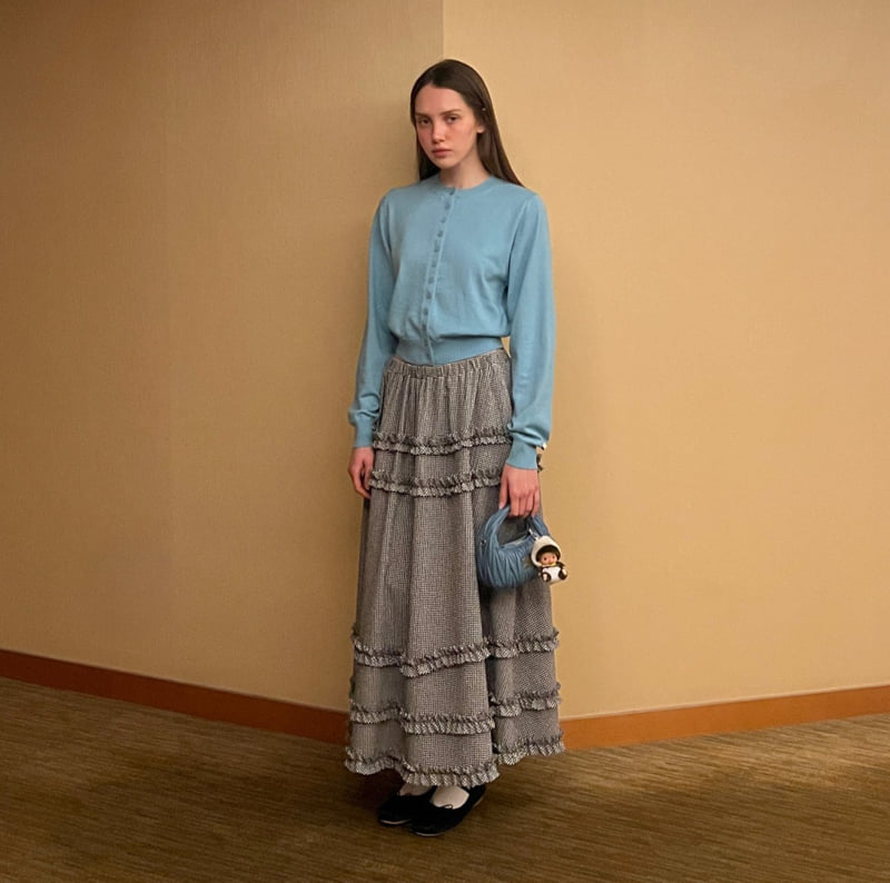 140 Avenue - Korean Women Fashion - #womensfashion - Check Shirred Tiered Skirt - 7