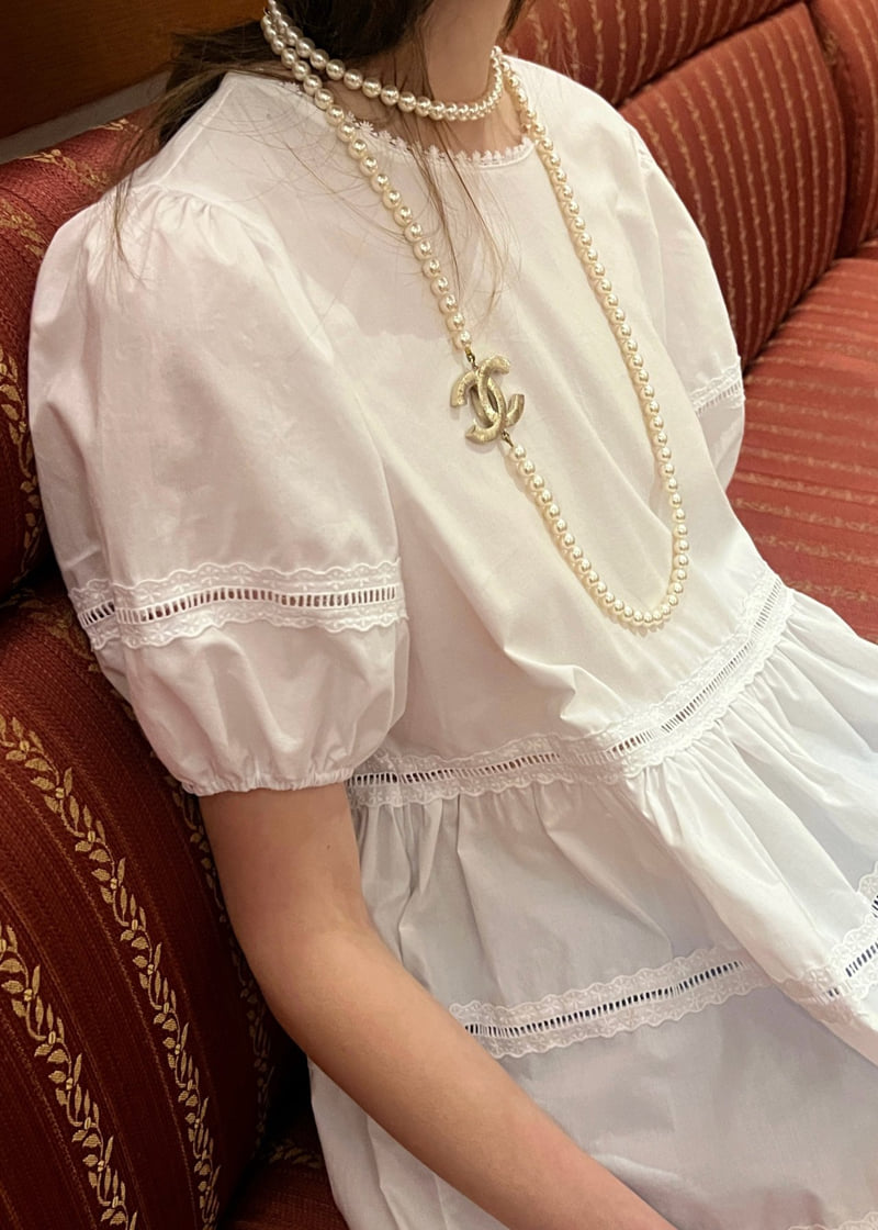 140 Avenue - Korean Women Fashion - #womensfashion - Floral Lace Blouse - 9