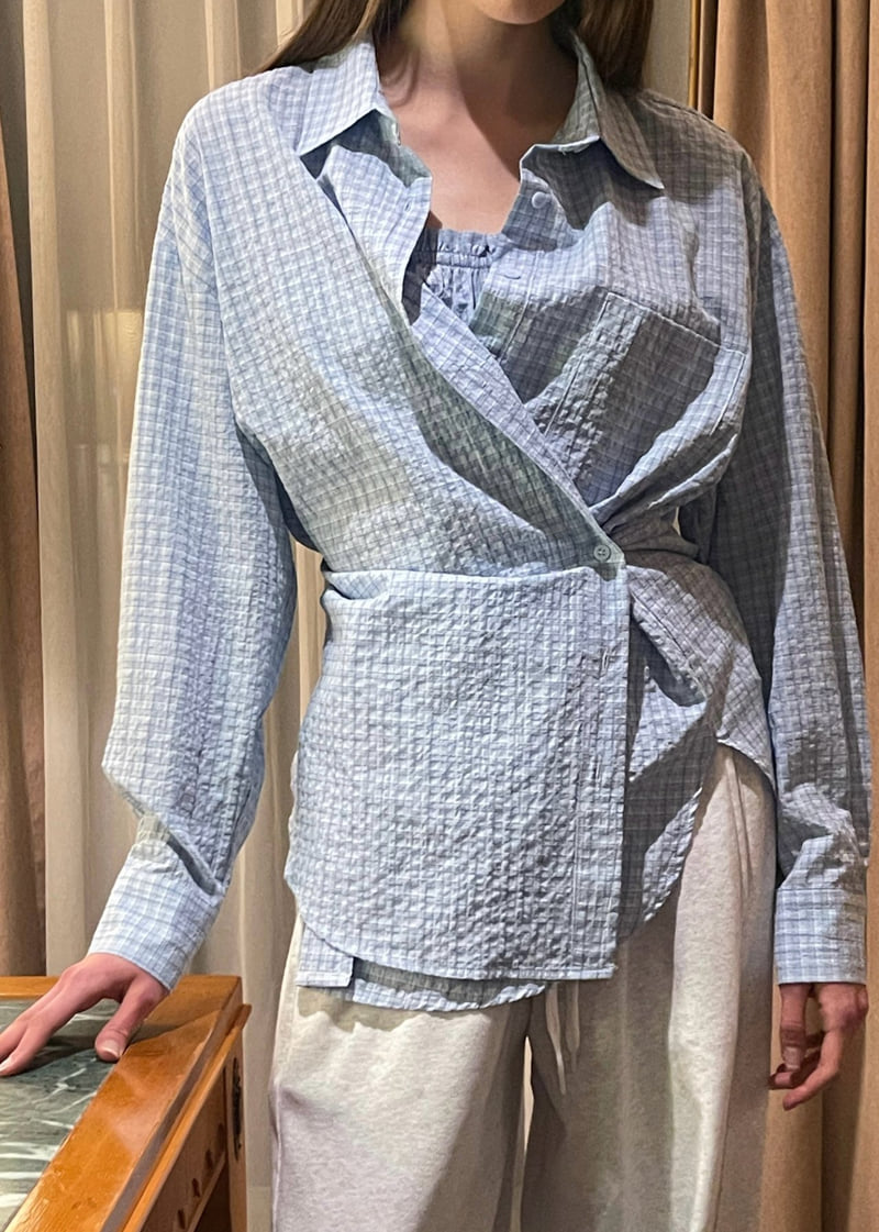 140 Avenue - Korean Women Fashion - #womensfashion - Set-Up Check Shirt - 6