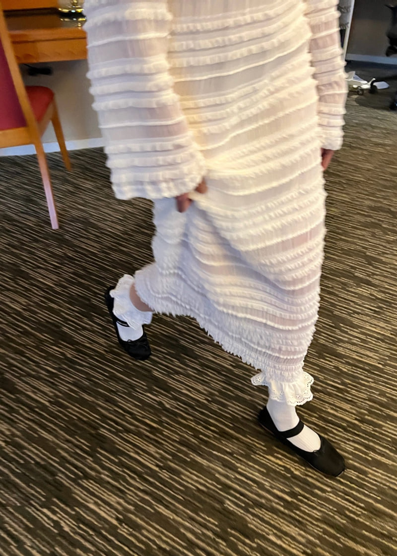 140 Avenue - Korean Women Fashion - #womensfashion - H Chiffon Frill Skirt - 11