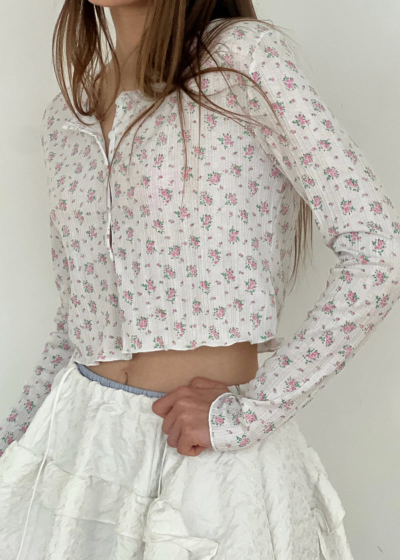 140 Avenue - Korean Women Fashion - #womensfashion - Floral Cardigan - 6