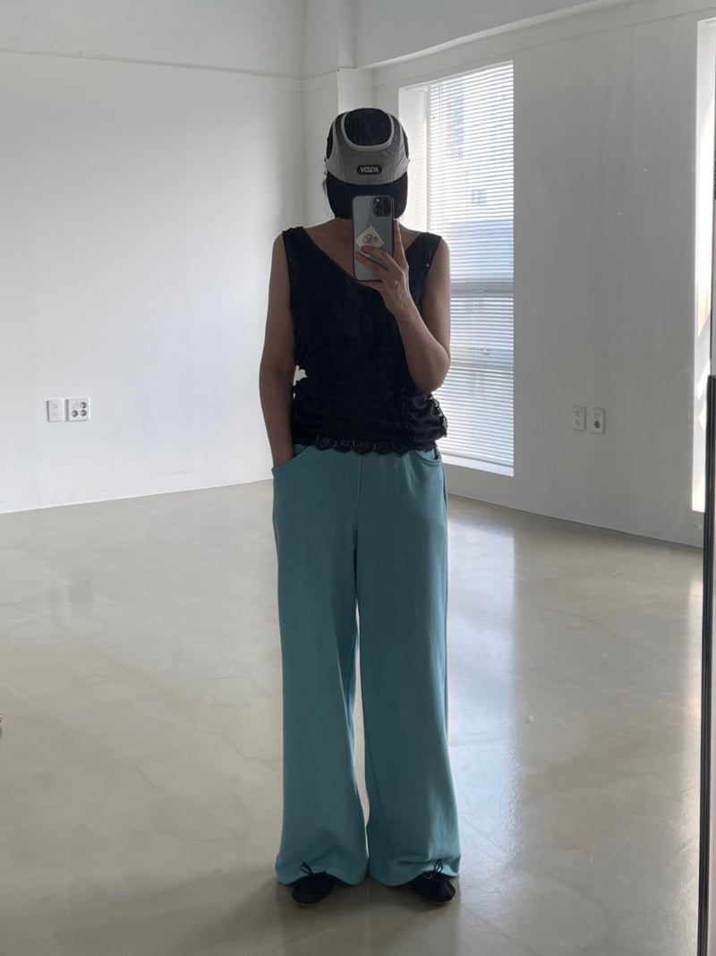 140 Avenue - Korean Women Fashion - #womensfashion - Shirring Lace Sleeveless - 10