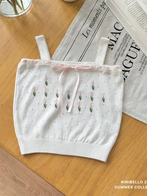 Fleur Ribbon Sleeveless Knit