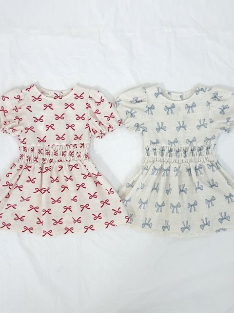 Ribbon Smocked One-piece