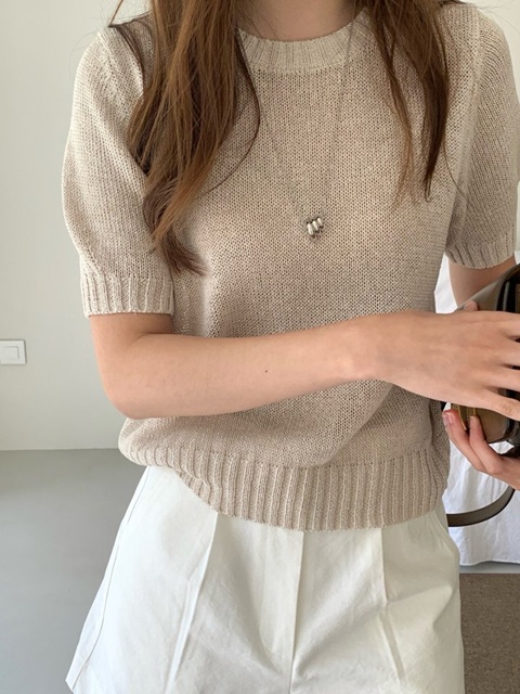 Cool Paper Short Sleeve Knit