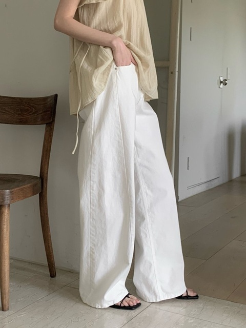 New Diagonal Denim Pants