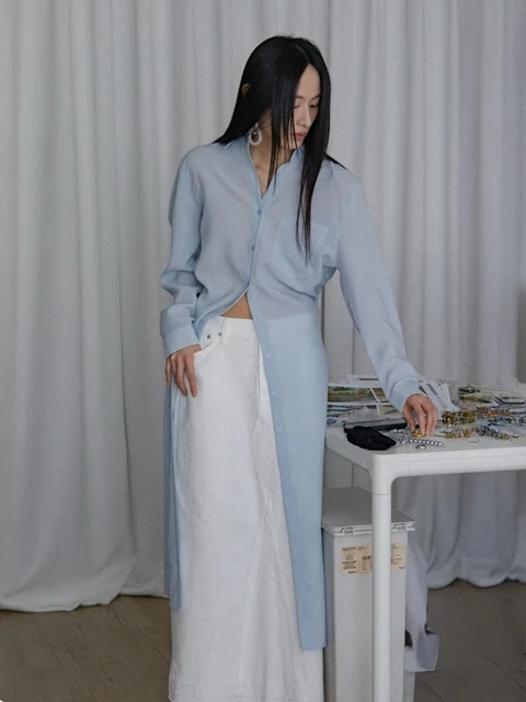 Summer Maxi Long Shirt Jacket One-piece
