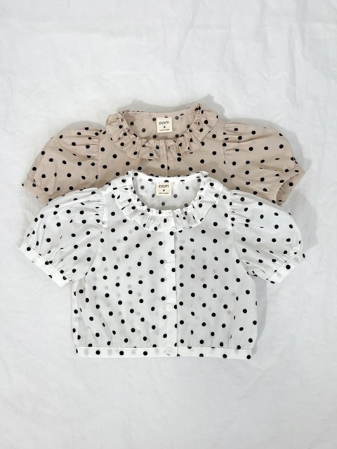Cropped Dot Blouse