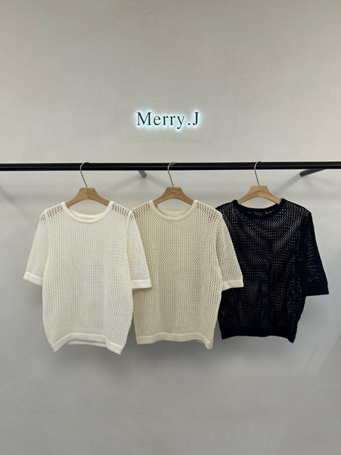 Mesh Short Sleeve Knit Mesh Short Sleeve Knit