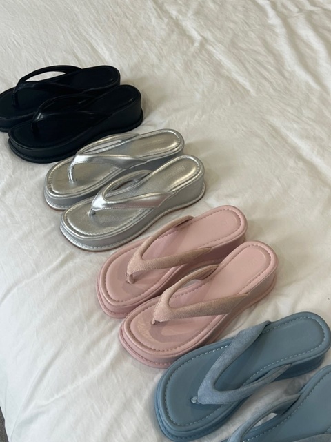 Vivid Pastel Cotton Candy Platform Sandals
