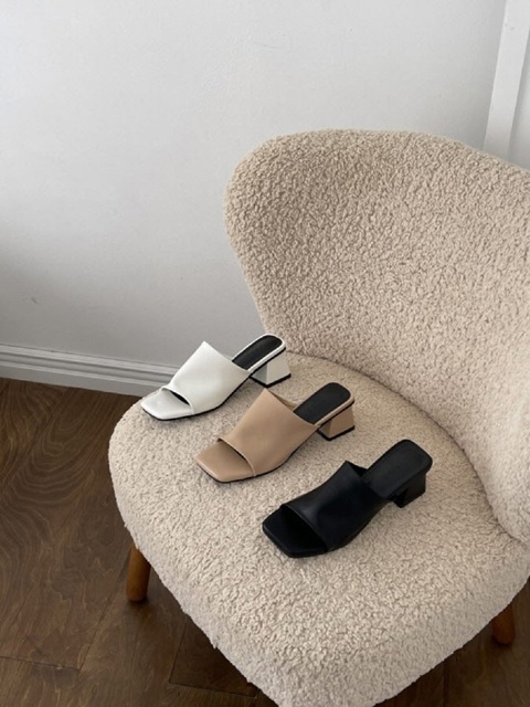 Slim Summer Mule Heeled Sandals