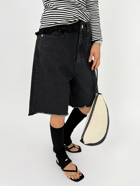Black Denim Shorts Black Denim Shorts