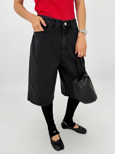 Black Bermuda Denim Pants Black Bermuda Denim Pants