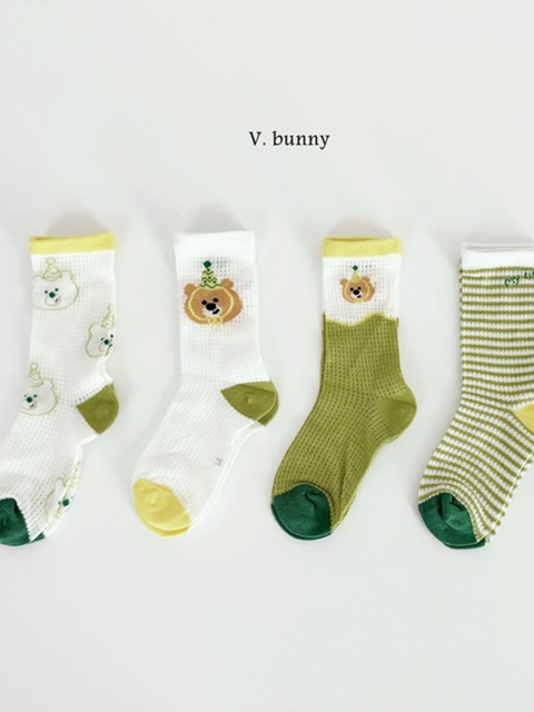 Stripe Bear Socks Set Stripe Bear Socks Set