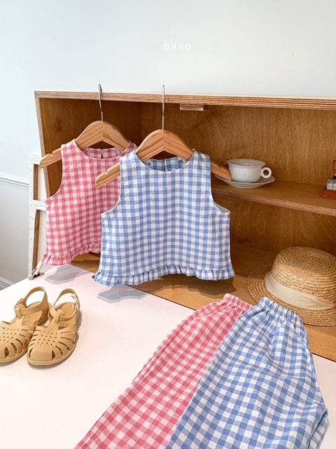 Gingham Frill Sleeveless Gingham Frill Sleeveless