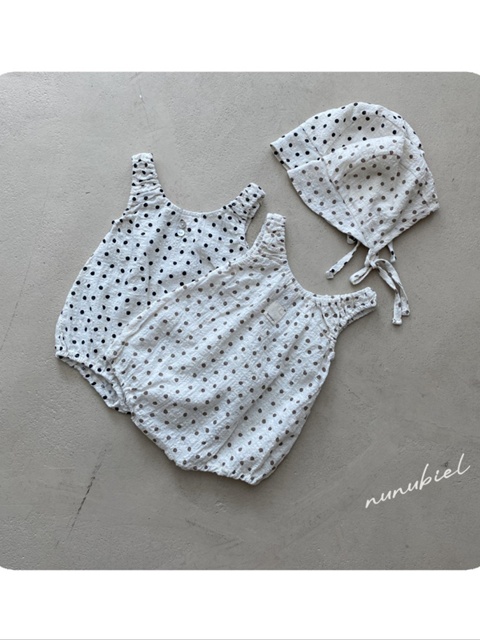 Polka Dot Romper Bonnet Polka Dot Romper Bonnet