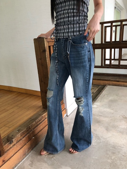 Ripped Bootcut Jeans Ripped Bootcut Jeans