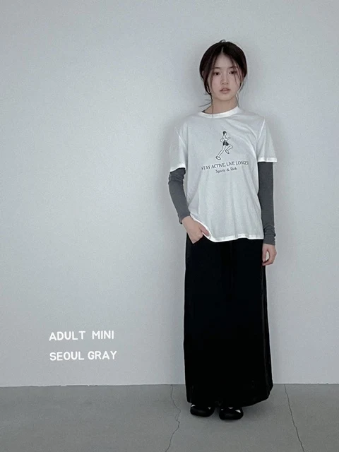 Adult Linen Black Skirt