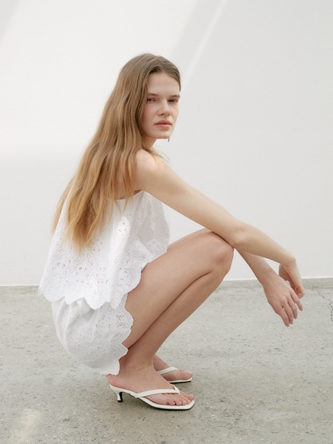 M Embroidery Short Shorts