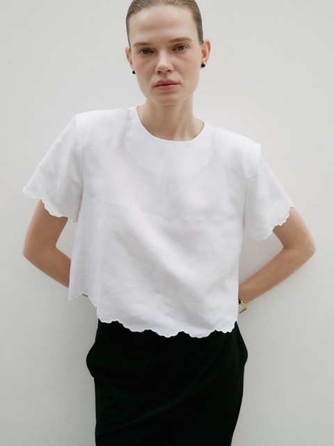 Linen Embroidery Blouse
