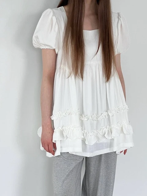 Square Frill One-piece