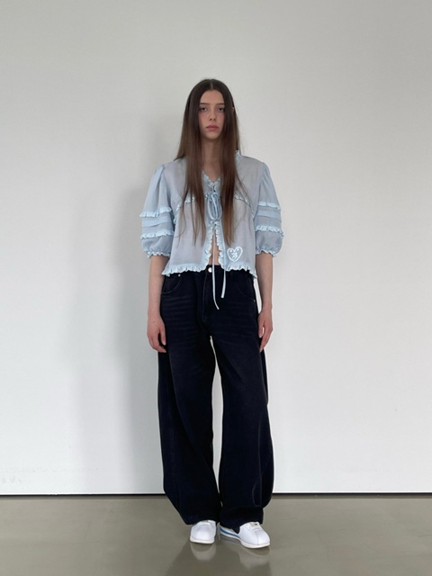 String Bijou Denim Pants