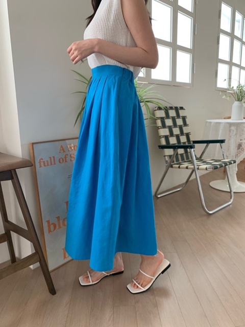Linen Pleated Hull Skirt Linen Pleated Hull Skirt