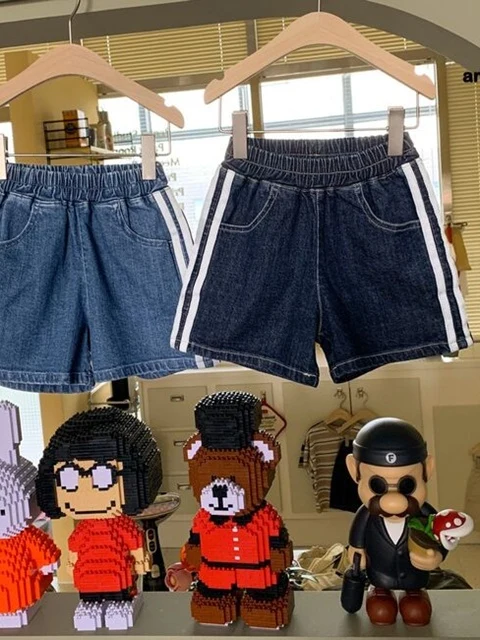 Tape Denim Shorts