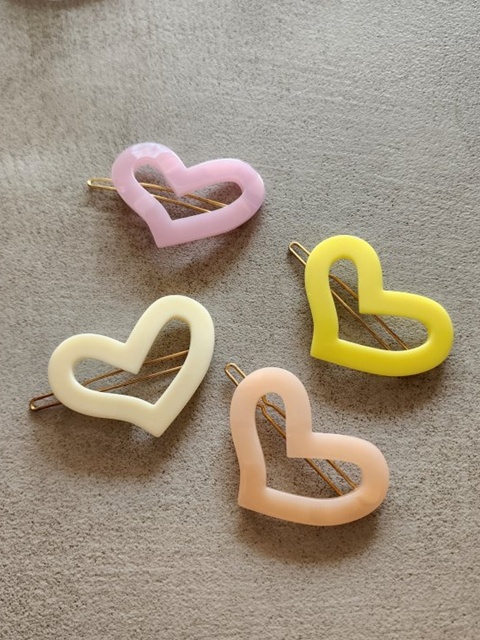 Color Heart Hair Clip