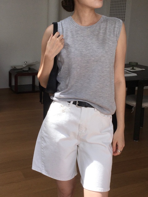 Summer Silk Wool Sleeveless Top Summer Silk Wool Sleeveless Top